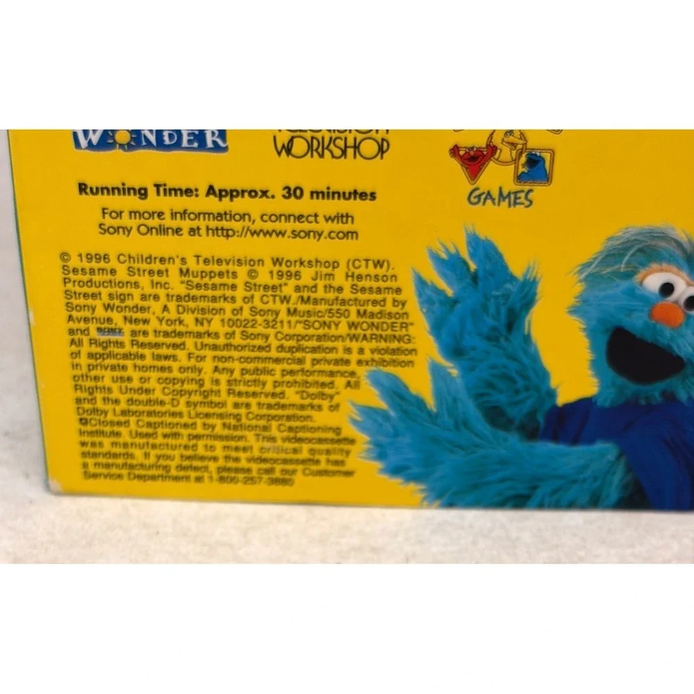Sesame Street Elmocize VHS 1996 Sony Wonder Children's Workshop Elmo Exercise